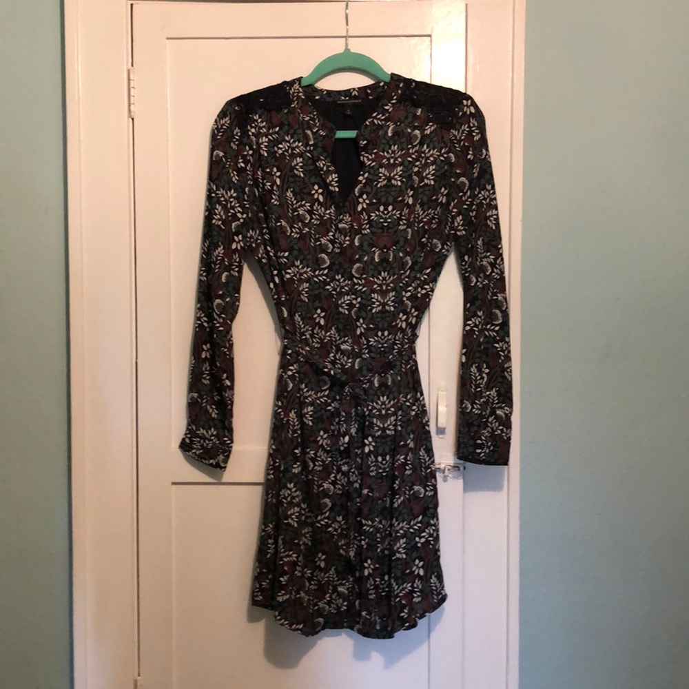 Banana Republic long sleeve floral shirt dress